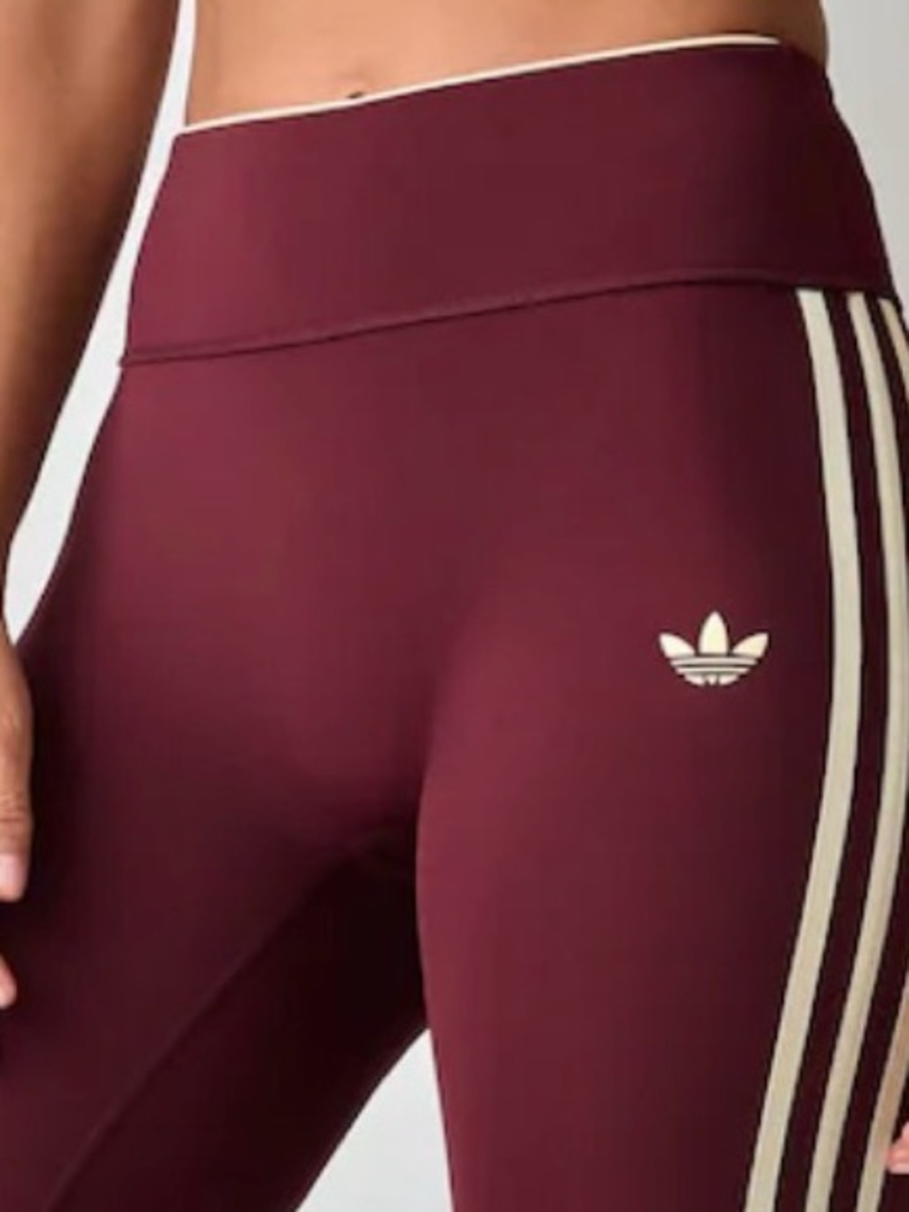 Adidas Originals High Waisted Short Tights Victory Crimson Maroon Small NWT